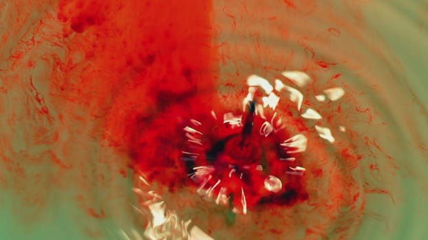 Blood Drops Flowing In Water