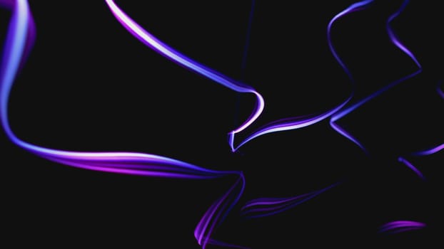 Colorful Fiber Strings Motion Background 3d illustration