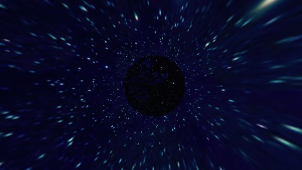 Travel Through The Wormhole Warp Tunnel 3d illustration