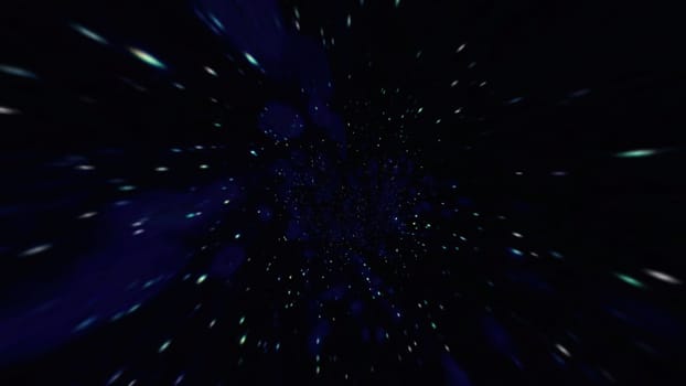 Travel Through The Wormhole Warp Tunnel 3d illustration