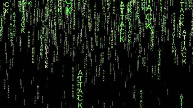Attack data on the web concept