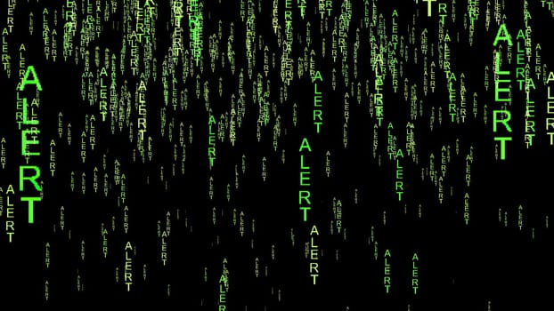 Alert data on the web concept