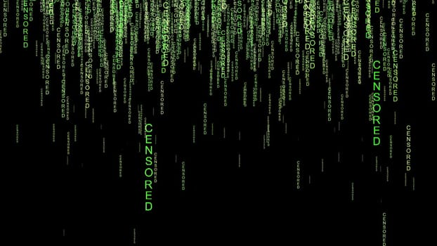 Censored on the web concept