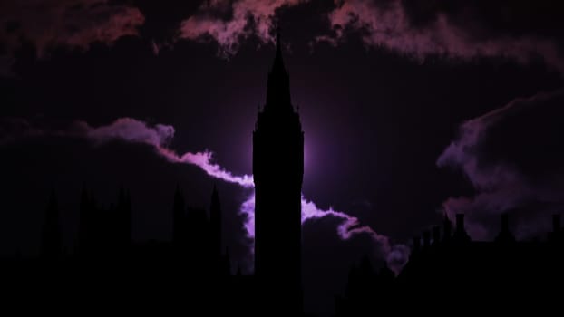 Palace Of Westminster And Big Ben against clouds