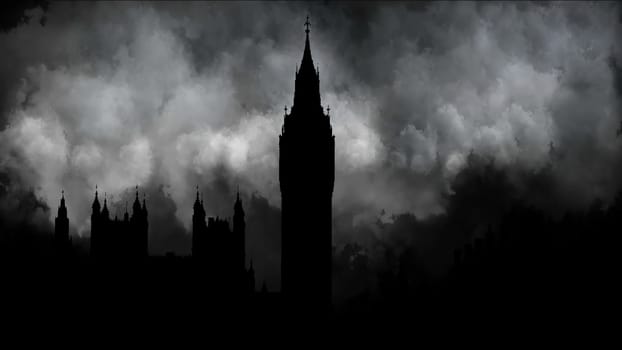 Palace Of Westminster And Big Ben against clouds