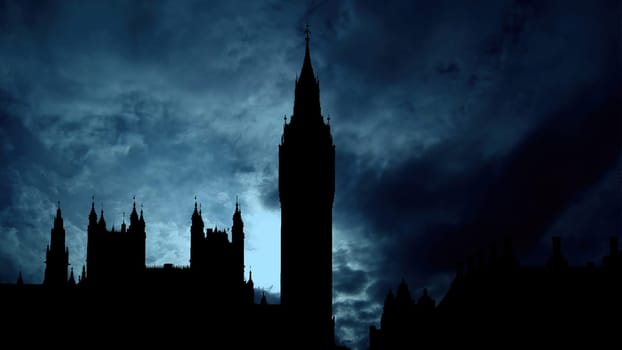 Palace Of Westminster And Big Ben against clouds