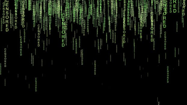 Censored  code on the web concept