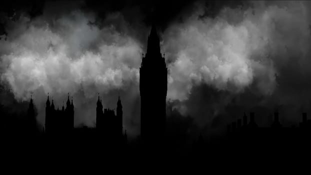 Palace Of Westminster And Big Ben against clouds