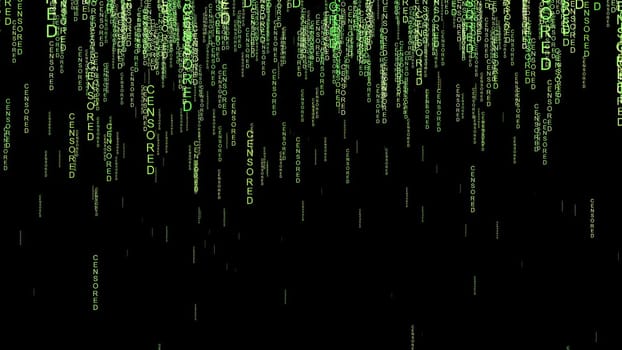 Censored  code on the web concept