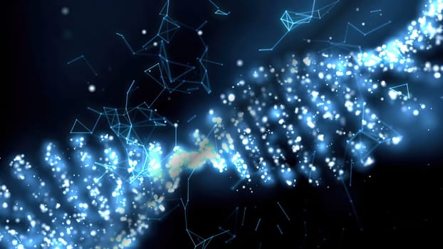 Dna Molecule Structure 3D illustration