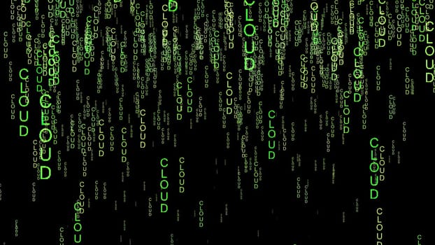 Cloud code on the web concept