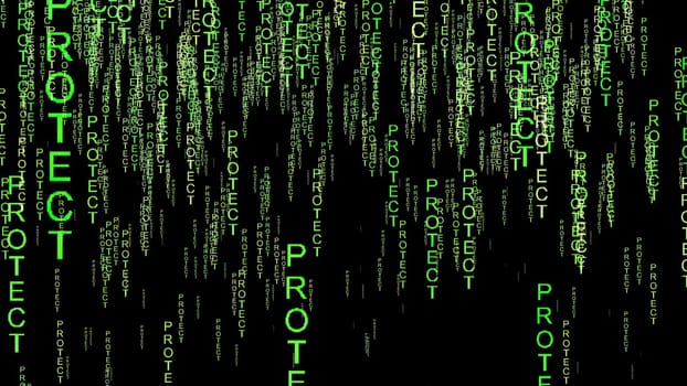 Protect data online code  concept