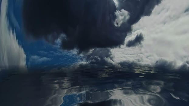 Stormy Clouds Over Dark Water