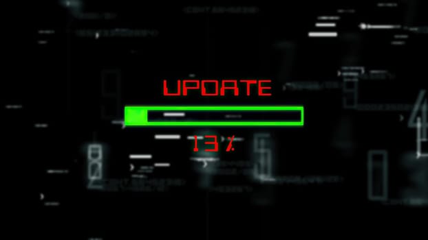 Update data process on digital background