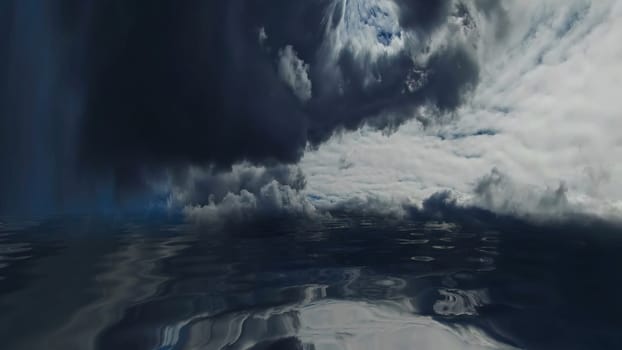 Stormy Clouds Over Dark Water