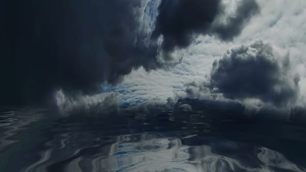 Stormy Clouds Over Dark Water
