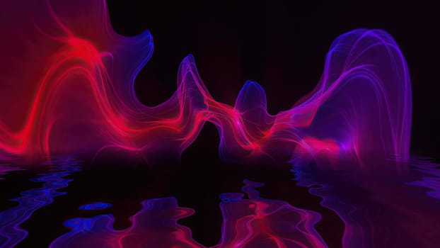 Abstract Digital Wave And Smoke Flow