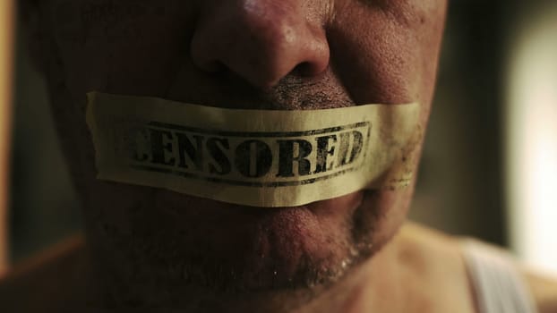 Censorship freedom of speech concept