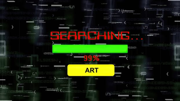 Searching for art online progress bar