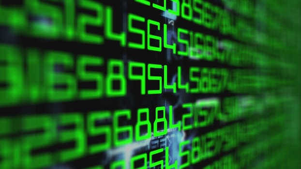 Data code on computer screen