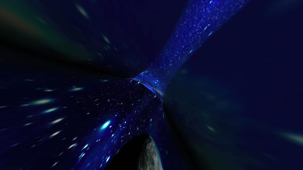 Travel Through The Wormhole Warp Tunnel Through Space