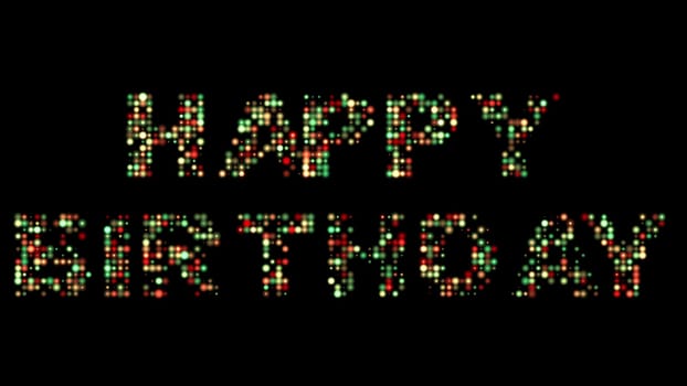 Happy birthday colorful led sign