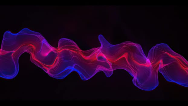 Abstract Digital Wave And Smoke Flow Background
