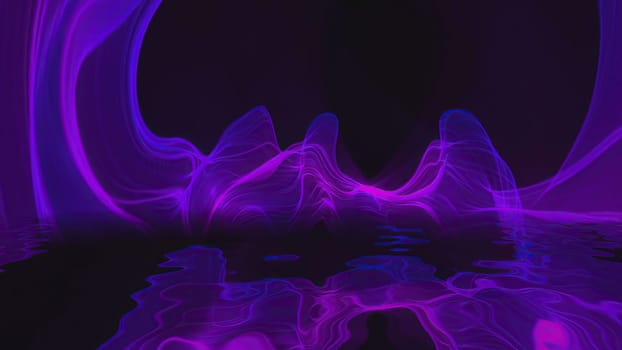 Abstract Digital Wave And Smoke Flow