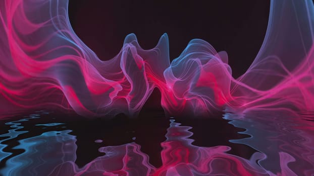 Abstract Digital Wave And Smoke Flow