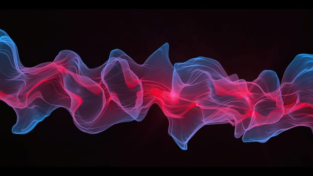Abstract Digital Wave And Smoke Flow Background