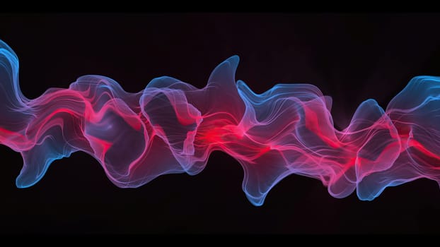 Abstract Digital Wave And Smoke Flow Background