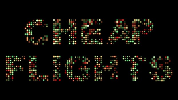 Cheap flights colorful led sign