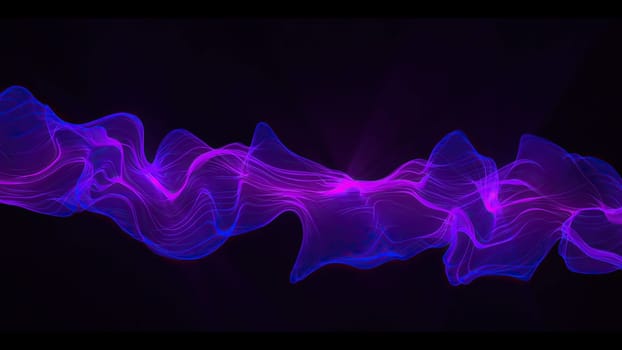 Abstract Digital Wave And Smoke Flow Background