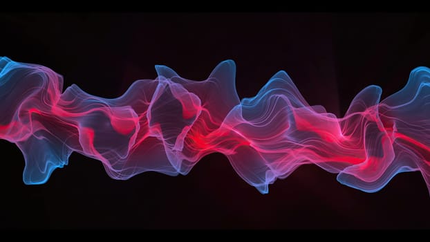 Abstract Digital Wave And Smoke Flow Background