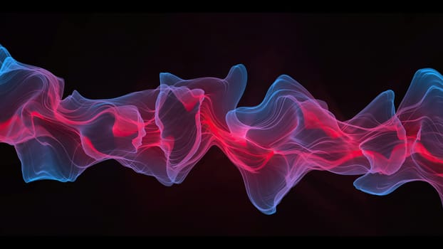Abstract Digital Wave And Smoke Flow Background