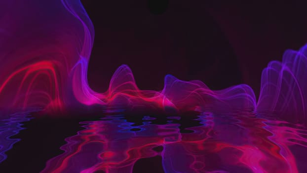 Abstract Digital Wave And Smoke Flow