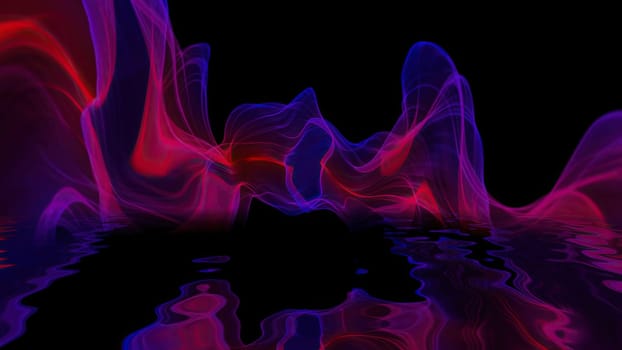 Abstract Digital Wave And Smoke Flow