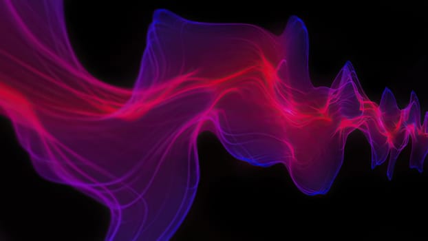 Abstract Digital Wave And Smoke Flow