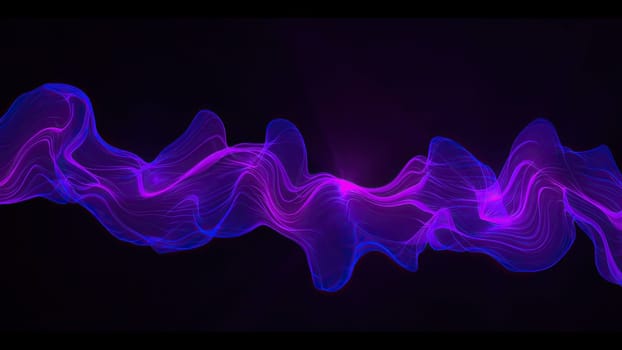 Abstract Digital Wave And Smoke Flow Background