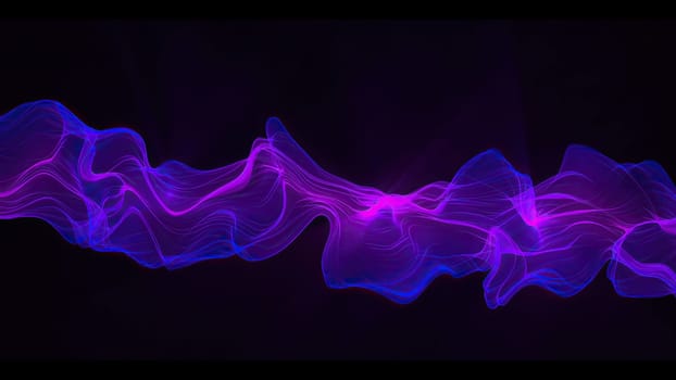 Abstract Digital Wave And Smoke Flow Background