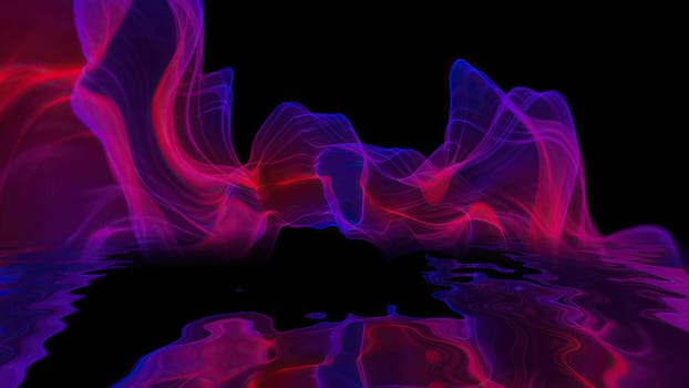 Abstract Digital Wave And Smoke Flow