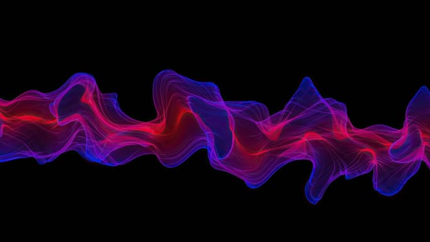 Abstract Digital Wave And Smoke Flow