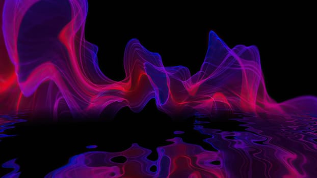 Abstract Digital Wave And Smoke Flow