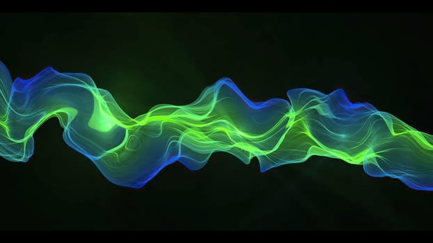 Abstract Digital Wave And Smoke Flow Background
