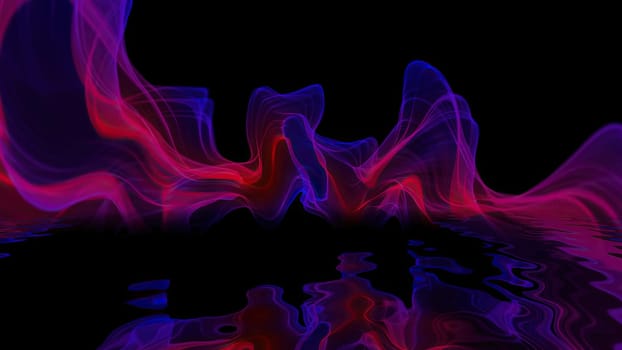 Abstract Digital Wave And Smoke Flow