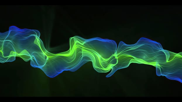 Abstract Digital Wave And Smoke Flow Background
