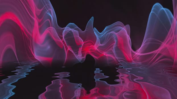 Abstract Digital Wave And Smoke Flow