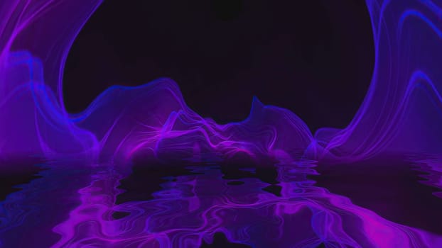 Abstract Digital Wave And Smoke Flow