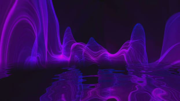 Abstract Digital Wave And Smoke Flow