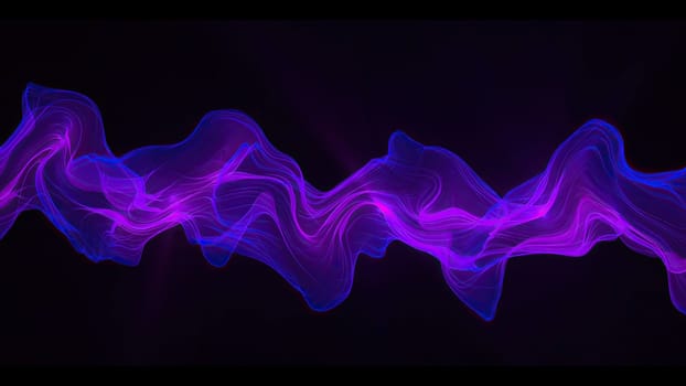 Abstract Digital Wave And Smoke Flow Background